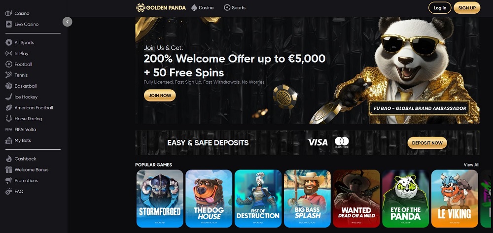 Golden Panda – australia best online casino offering 10% cashback and 3,000+ pokies